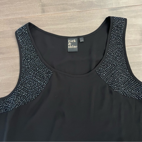 Rock n Shine Reitmans sleeveless blouse beaded accent XXL - Picture 5 of 8